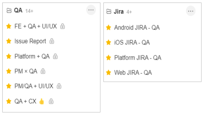 QA팀 토픽 리스트
