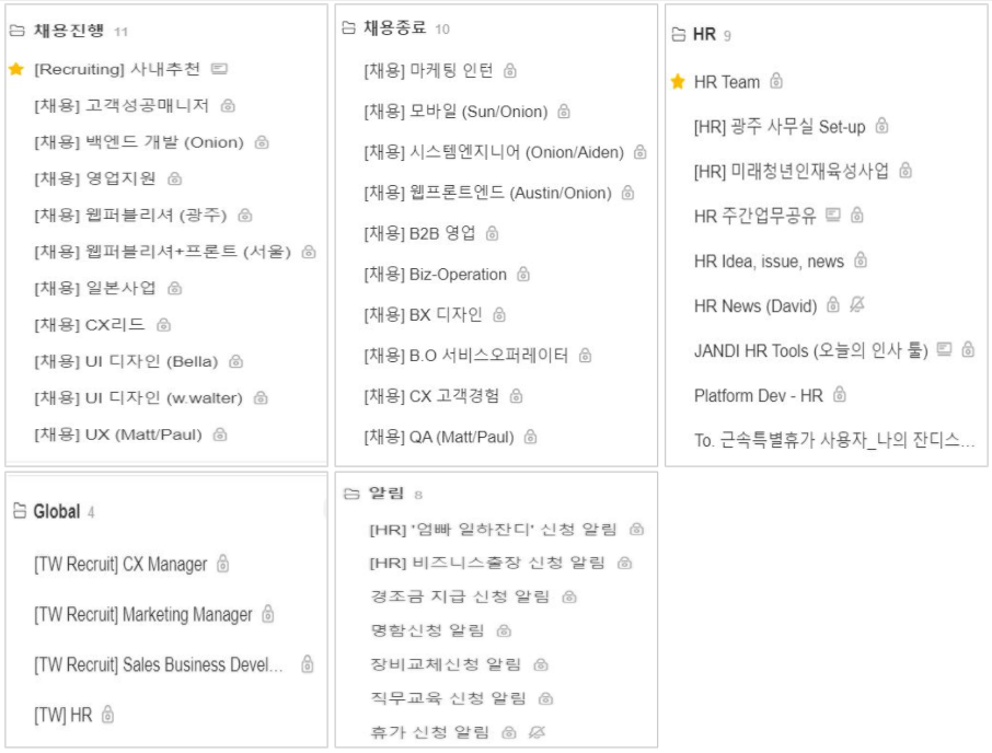 HR팀 토픽 리스트