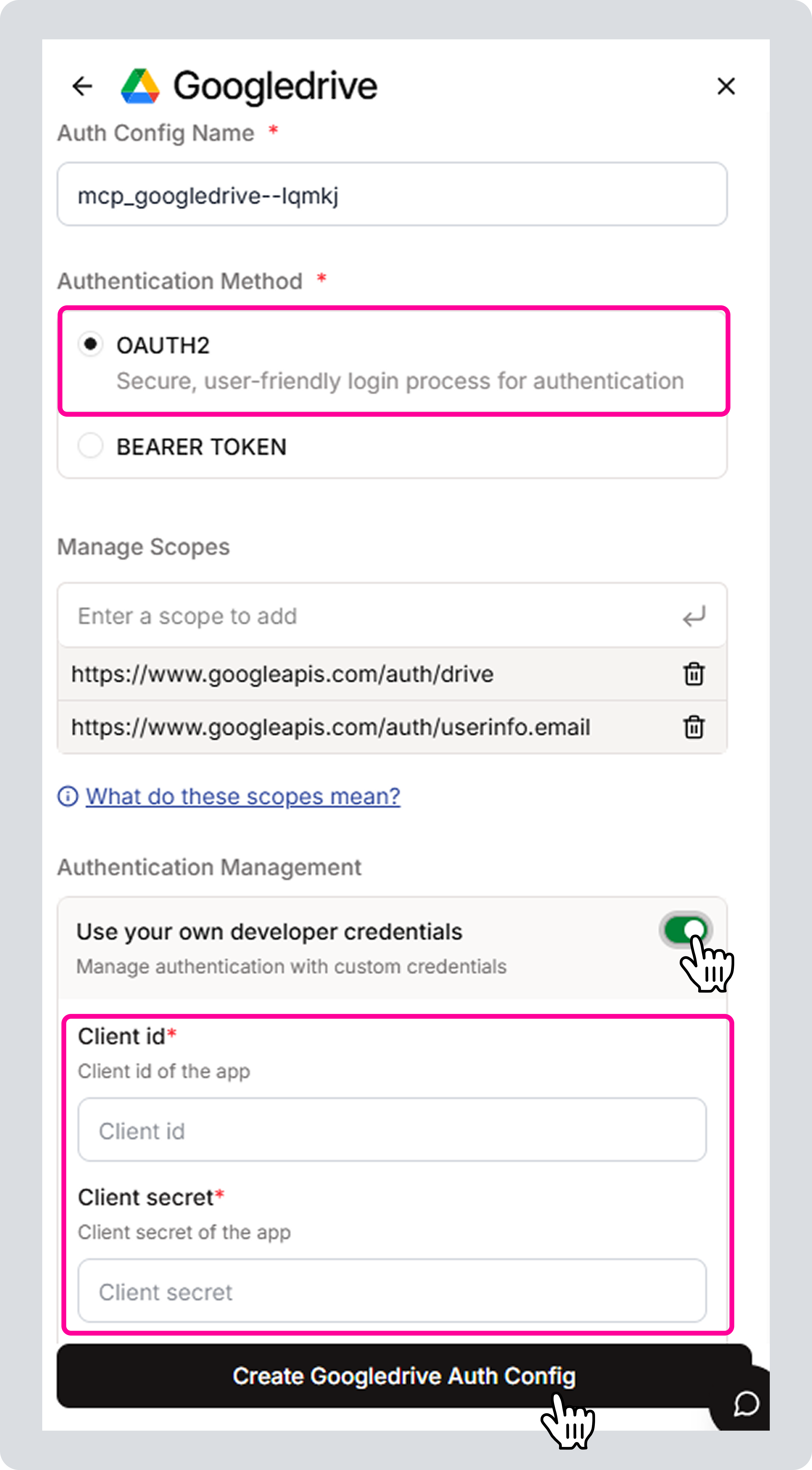 composio MCP URL 발급