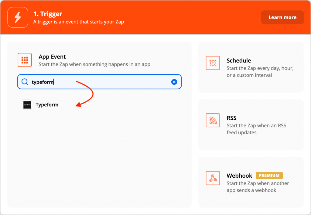 Zapier 操作頁面