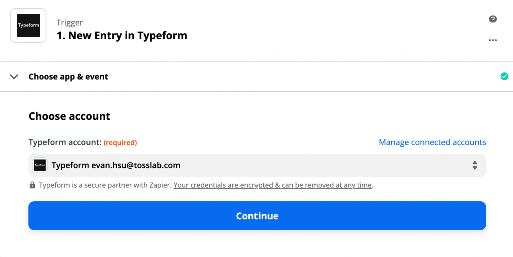 Typeform Account